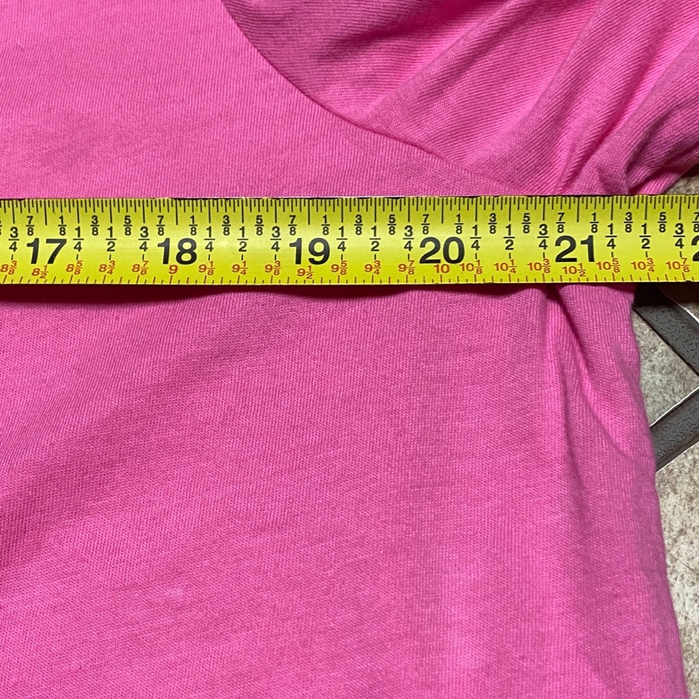 Focus Size Medium Magenta Soft Long Sleeve Top Fall Tunic Barbiecore Flowy - Picture 8 of 11